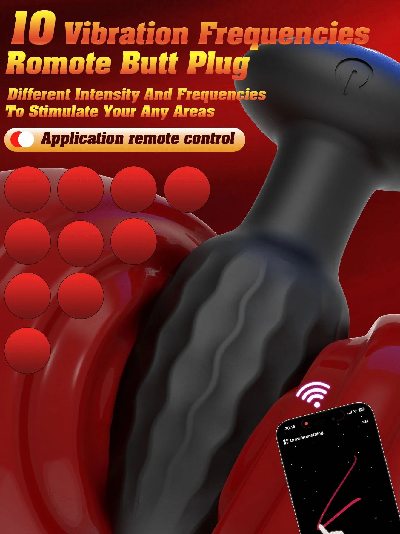 APP Control Anal Plug Vibrator with LED Light Blue-tooth Butt Plug Vibrator Prostate Massager Sex Toys for Women Men Adult 