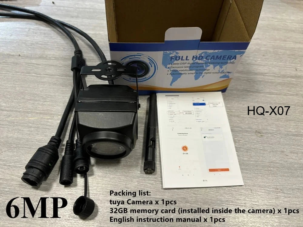 6MP Mini IR Security Camera for Indoor & Outdoor Use