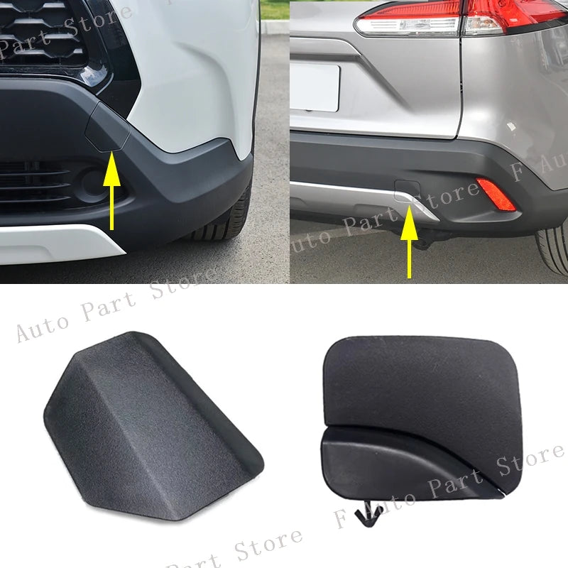 Élément de fixation avant/arrière de pare-chocs Ensemble de crochet de remorquage œilleton d’attelage 52163-0A901 52162-0A060 53128-0A060 Pour Toyota Corolla Cross 2022 2023