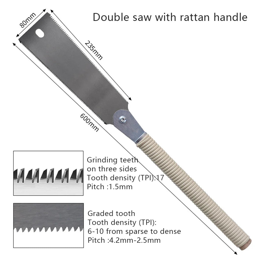 SK5 Woodworking Pull Saw, Single- or Double-Edged Options