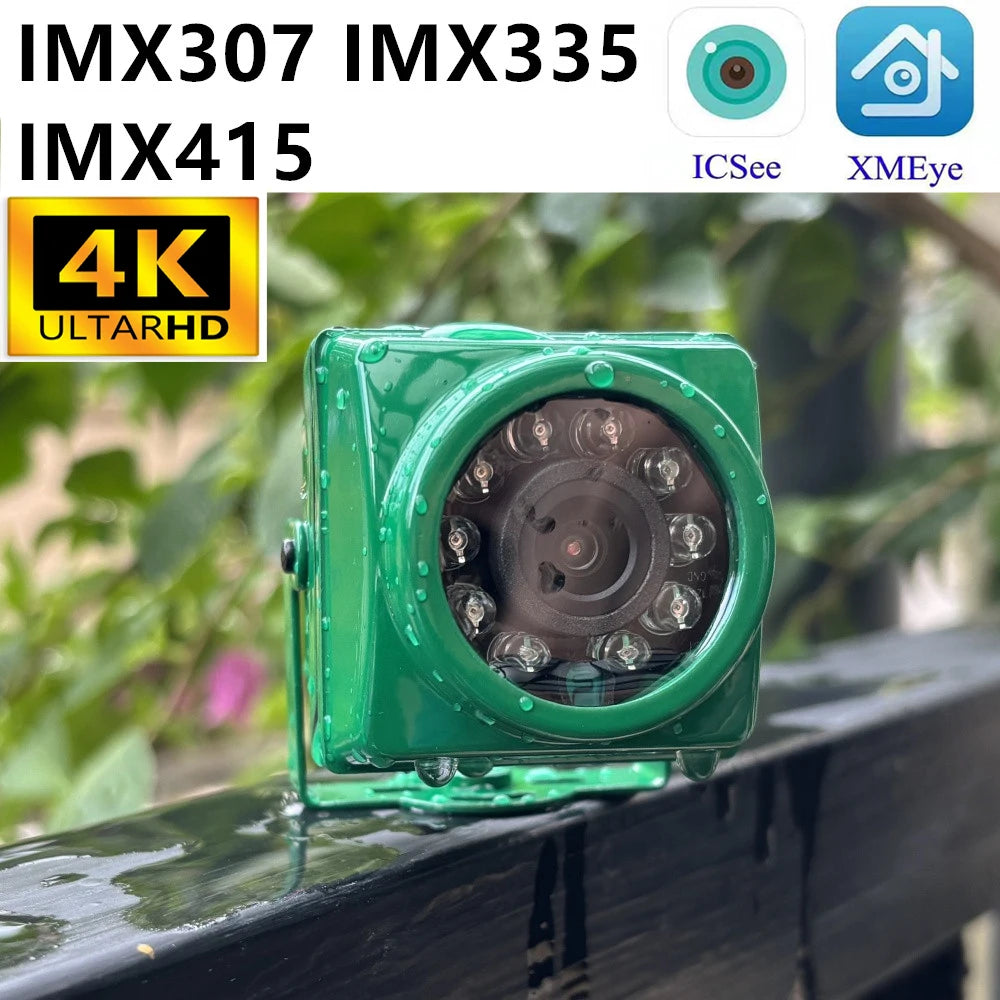 Kleine Outdoor 4K IP-Kamera mit PoE, Bewegungs­erkennung und Nachtmodus