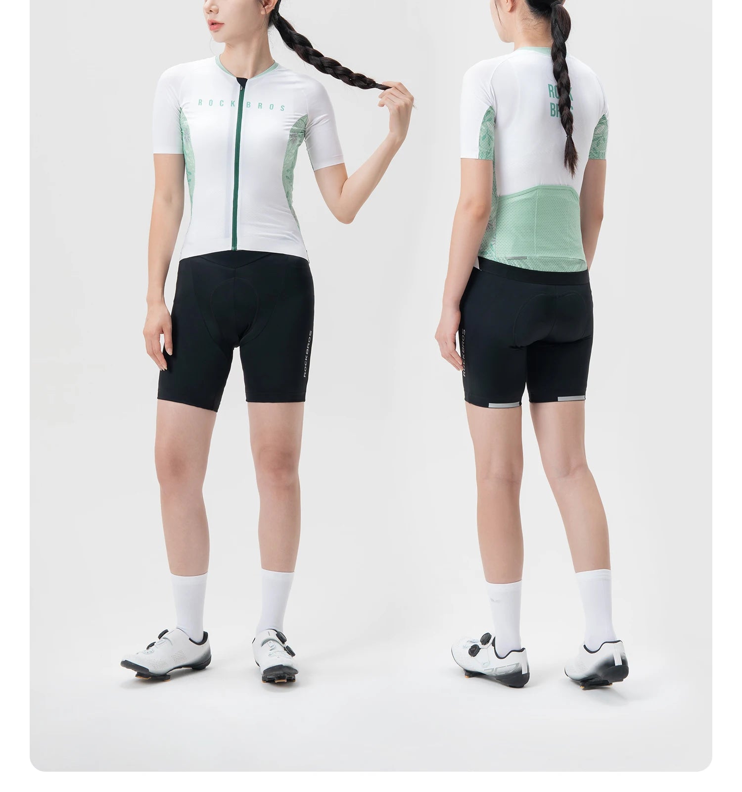 Women’s Cycling Jersey with Full Zipper Breathable Summer MTB Shirt