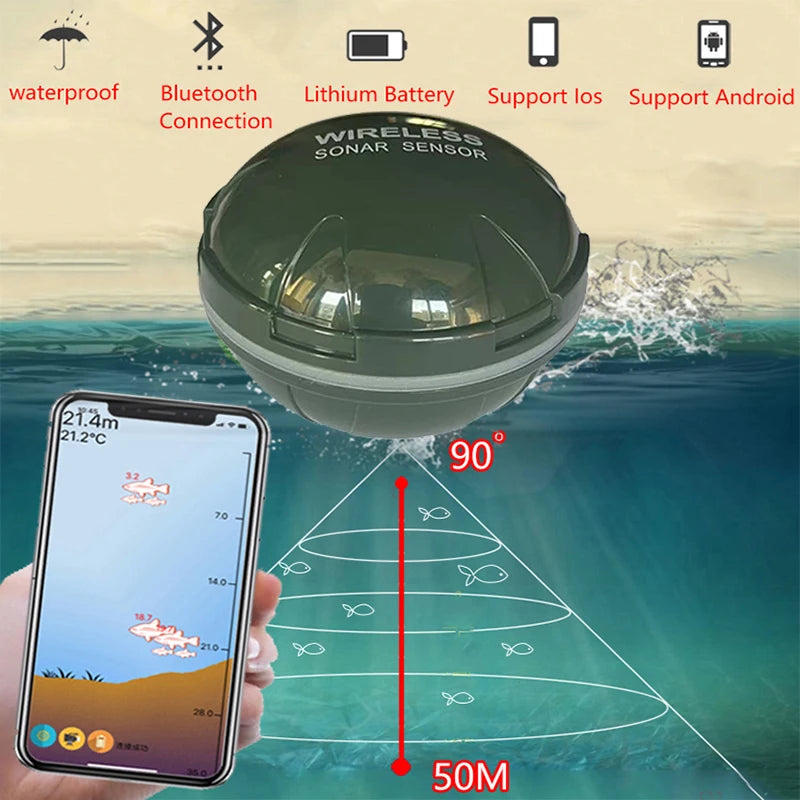 Bluetooth Sonár halászfelszerelés okostelefonokra