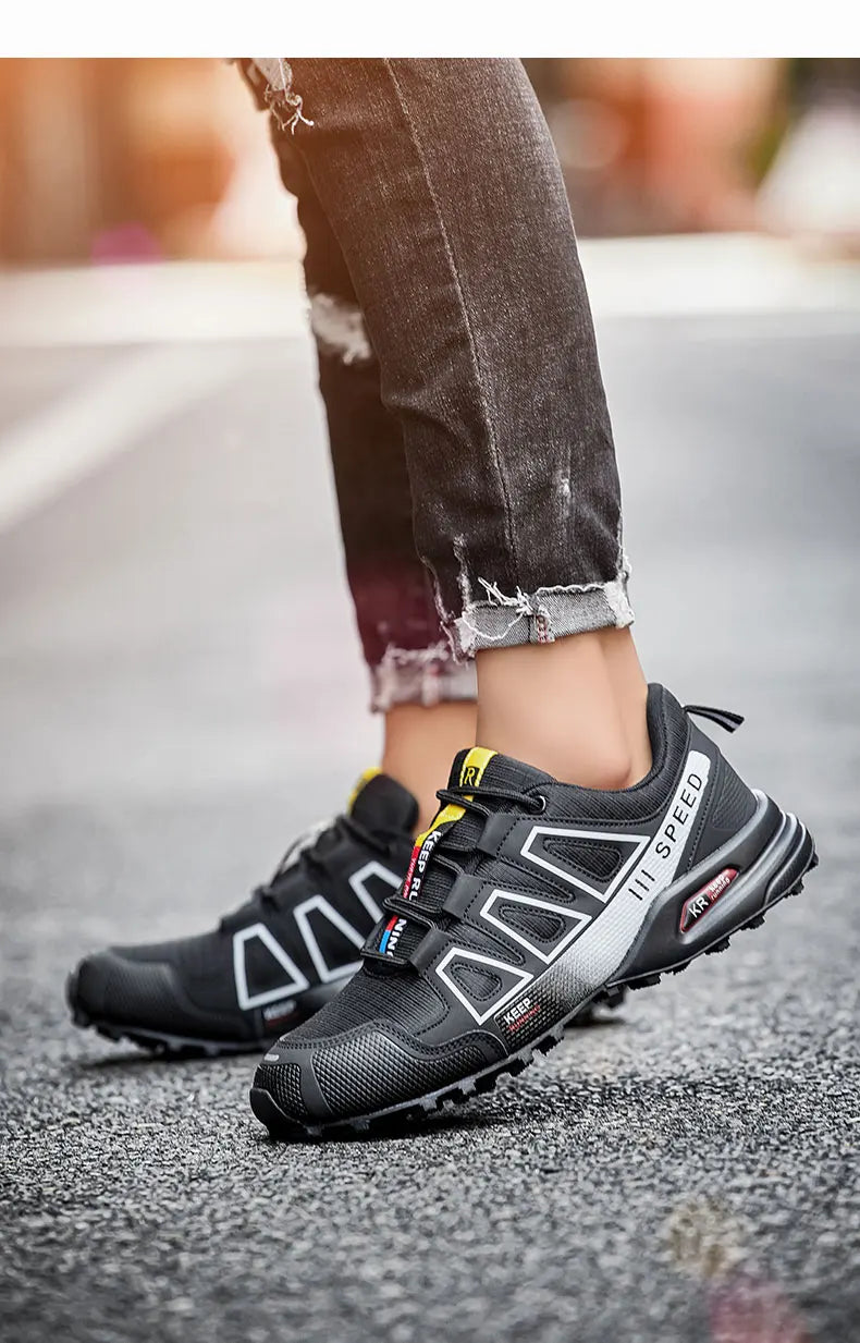 Men‘s Waterproof Hiking Shoes Outdoor Trainers Lace-up Climbing Shoes Women Trekking Sneakers Anti-slip Hunting Tactical Sneaker 