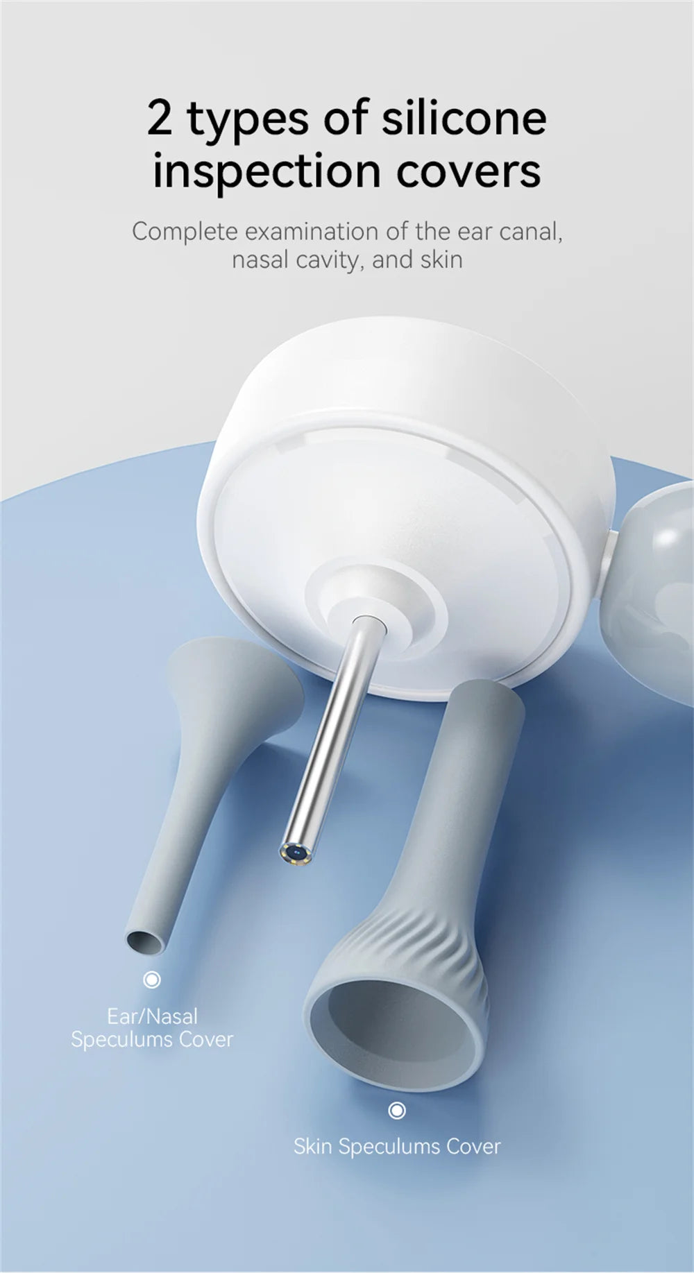1080P Ear Camera Otoscope with 1.38" Screen and 4 LEDs
