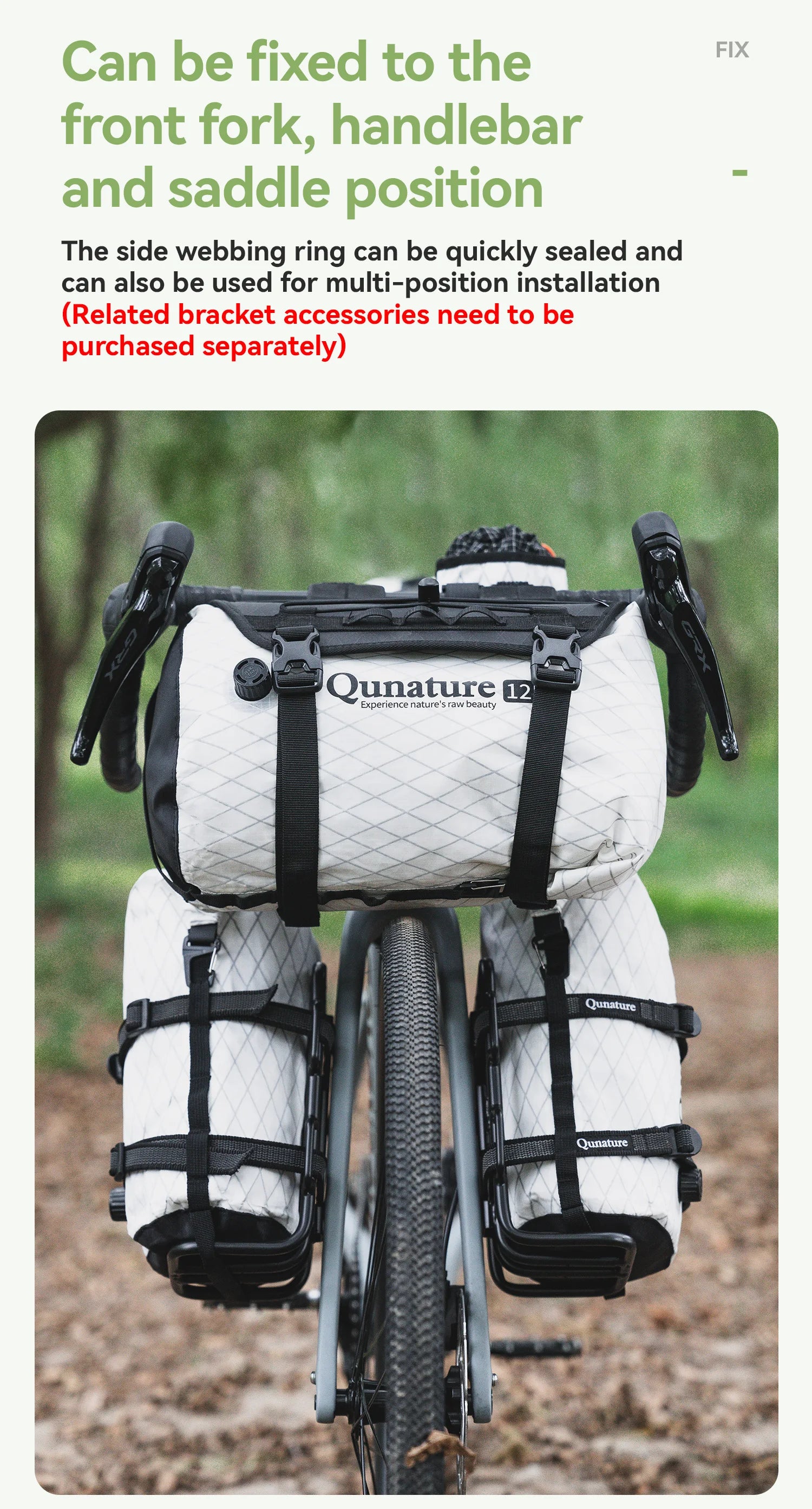 Vandtæt Bikepacking Sadeltaske 6L/12L Bagageopbevaring til Cykling