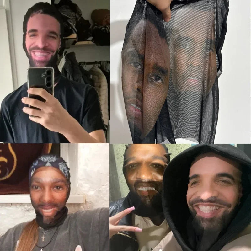 Realistic 3D Face Masks for Men Women Cosplay Mask Full Face Hip Hop Balaclava Hood Hat Headgear for Halloween Celebrity 