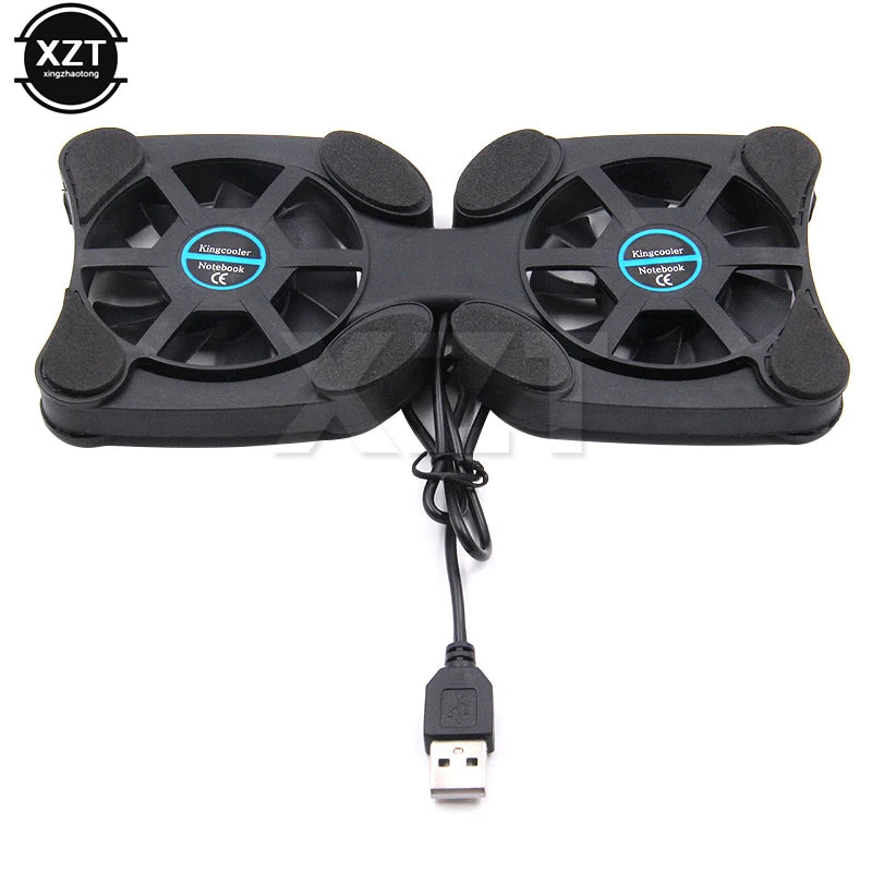 Portable Folding Dual-Fan Laptop Cooling Pad
