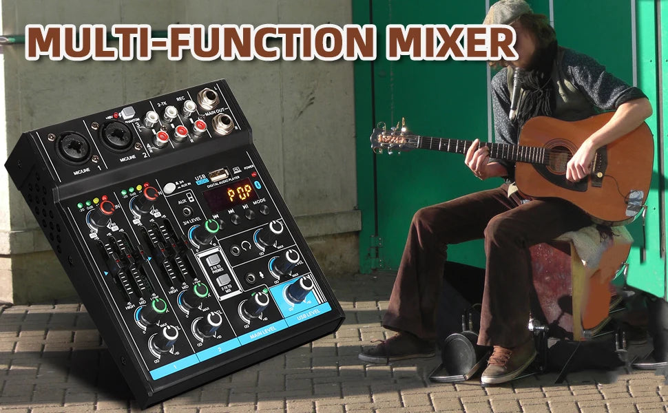 Table de mixage audio USB à quatre canaux M4