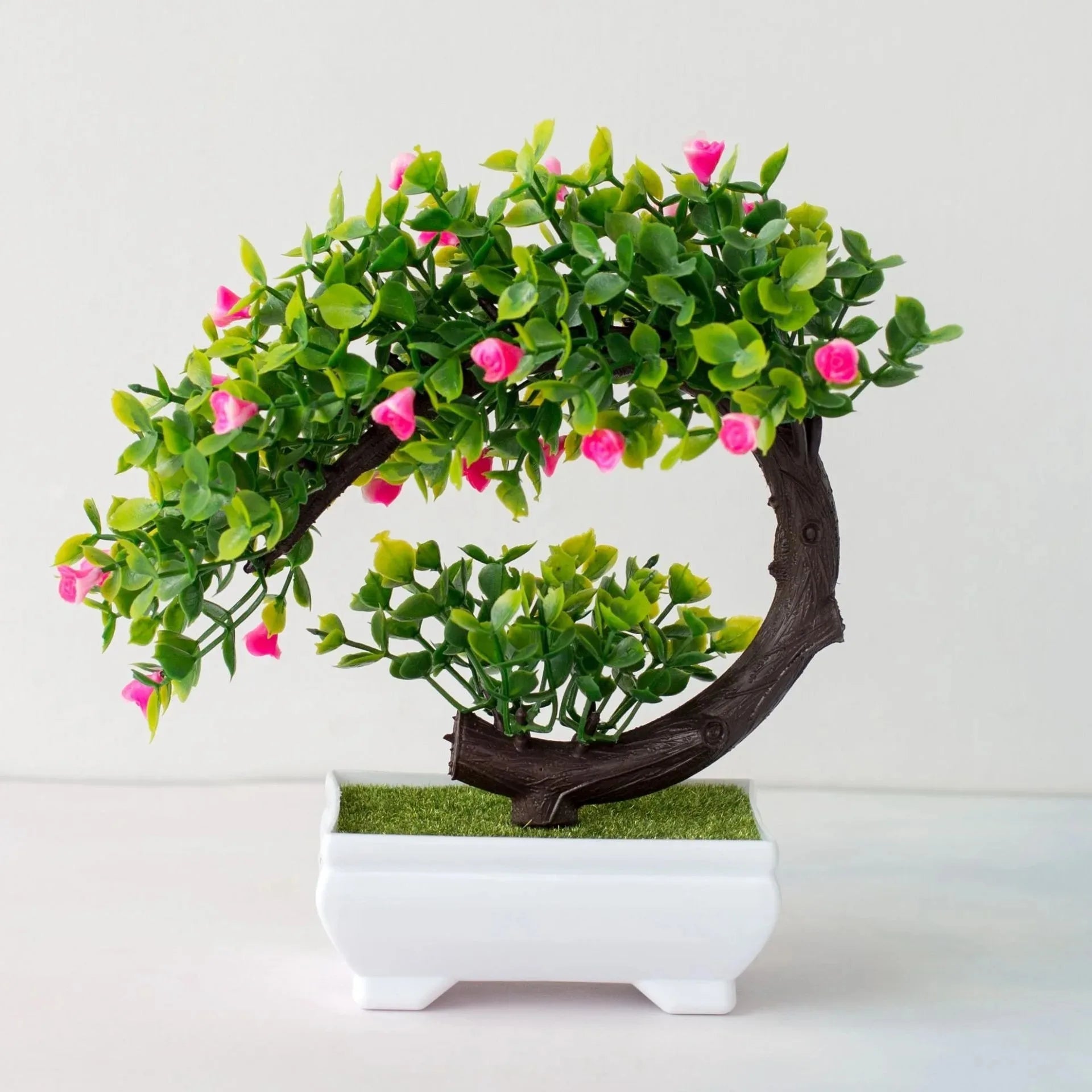 Artificial Plants Bonsai Simulated Tree Potted Plants Fake Flowers Table Potted Ornaments 