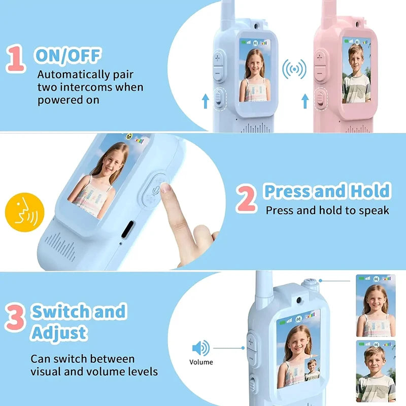 Rechargeable Kids Video Walkie-Talkie Pair
