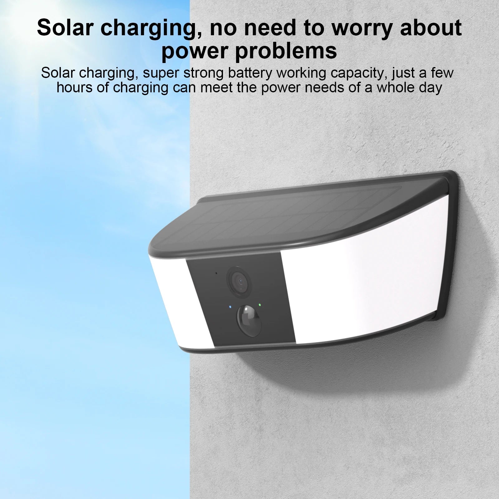 2K Solar Camera Wall Light 2.4G Outdoor WIFI Camera Home Protection Security Camera Battery Cam Color Night Vision Local Alarm 