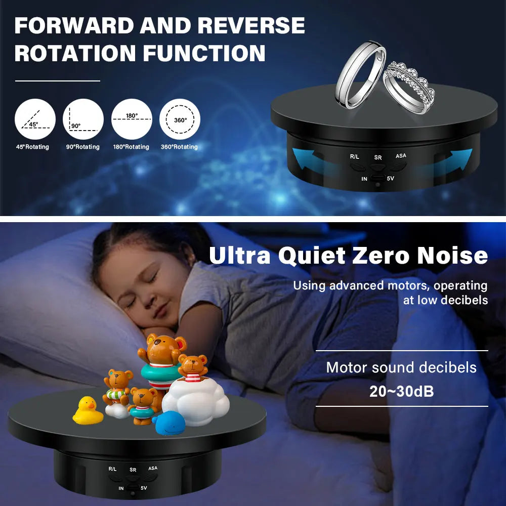 Remote-Controlled Motorized Display Turntable