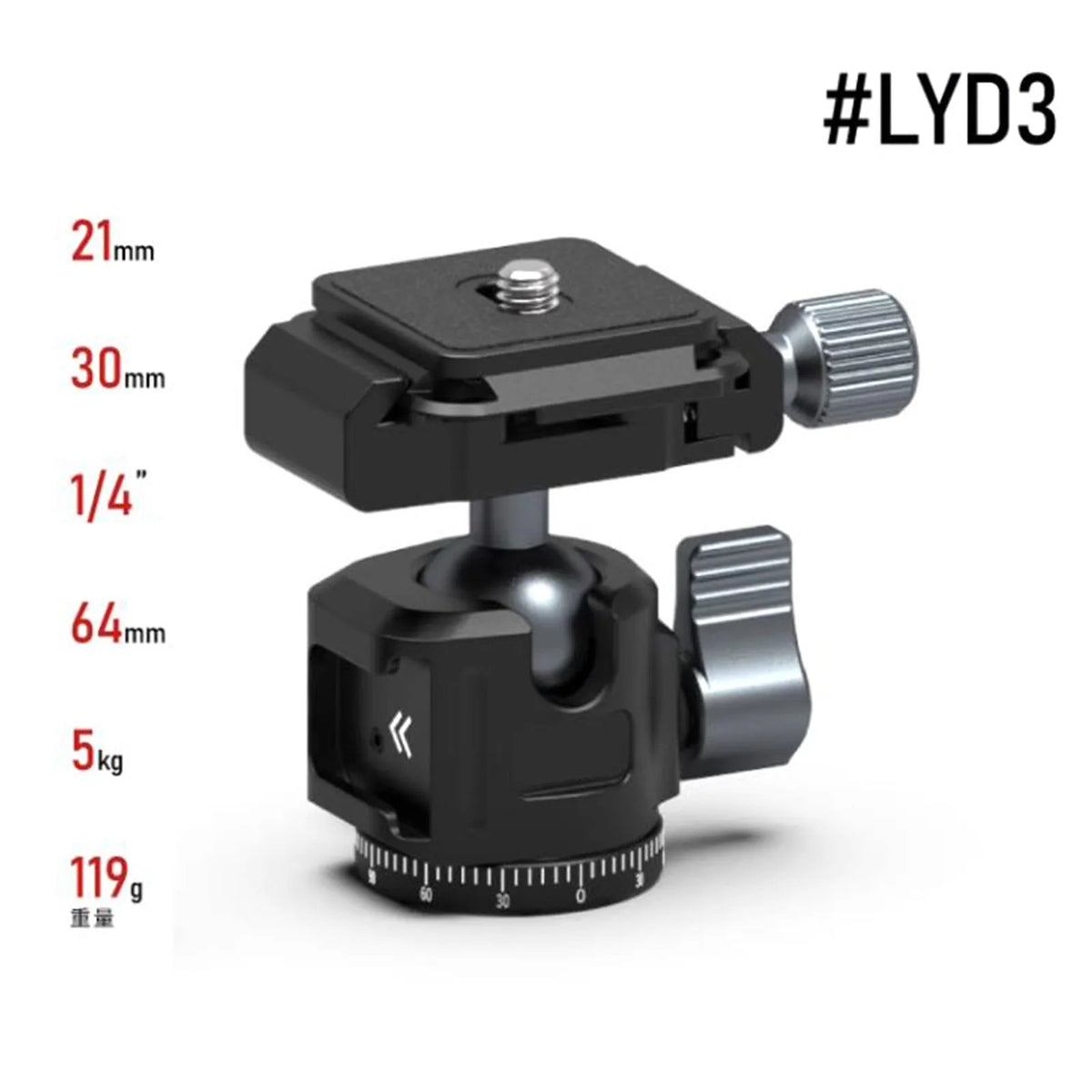 Camera and Phone Ball Head - Mount Options