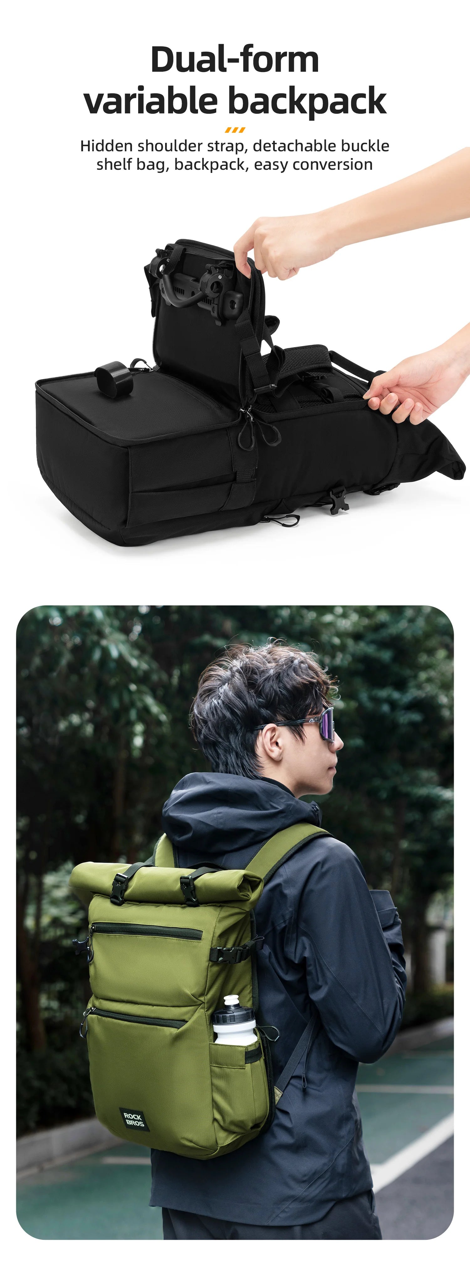 Waterproof Bike Pannier Bag 11–16L Double Side Rack Storage