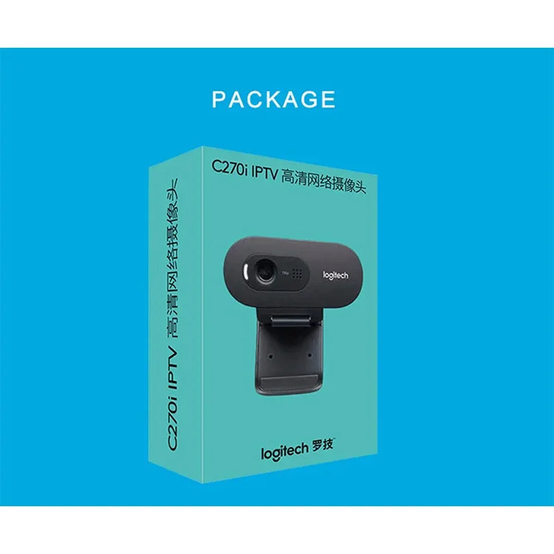 Logitech C270i HD Webcam with Built‑In Microphone