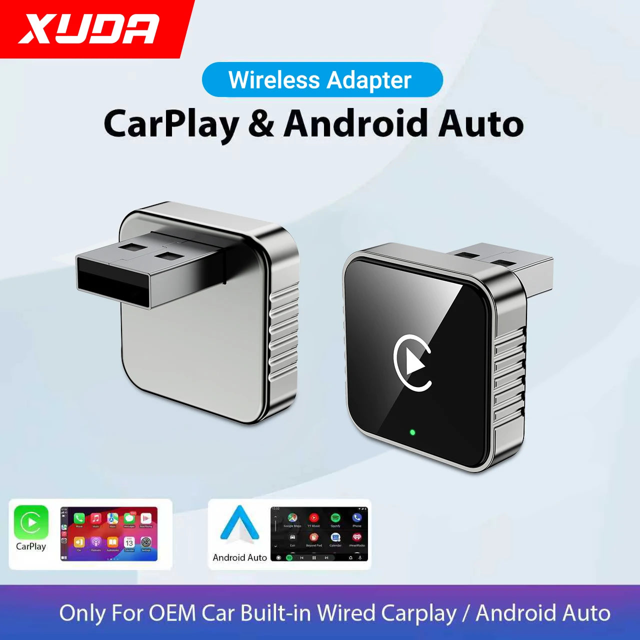 2-in-1 Wireless CarPlay Android Auto Adapter
