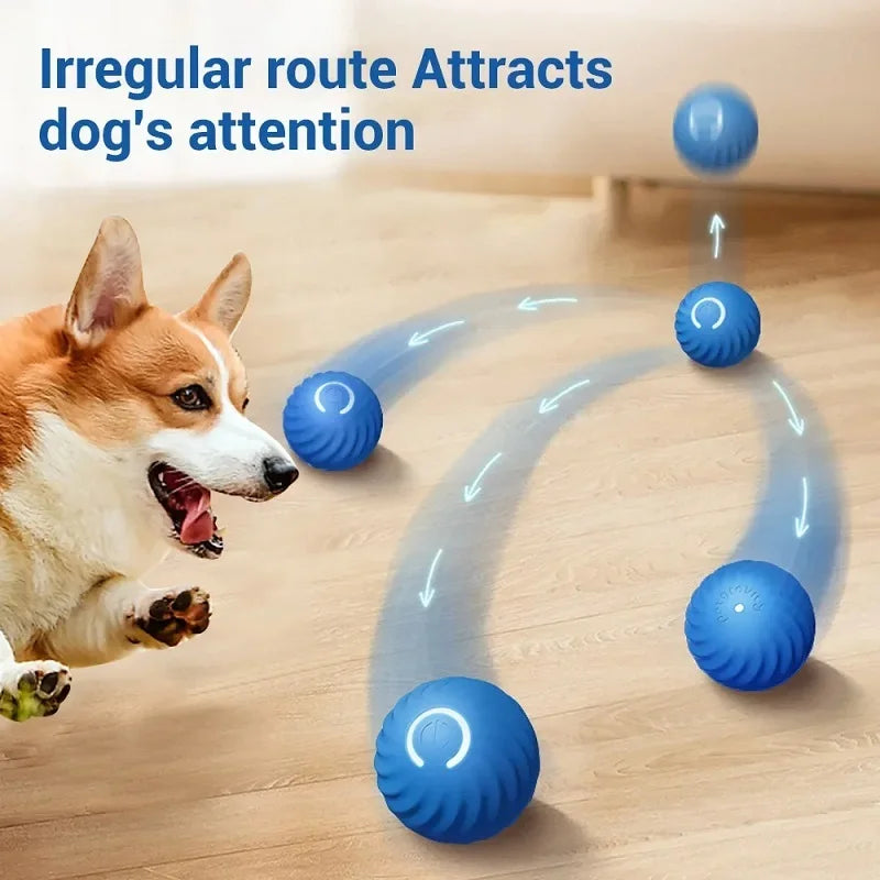 Dog Toy Ball Automatic Moving Bouncing Rolling Ball USB Smart puppy Interactive Dog Chew Toy Ball 