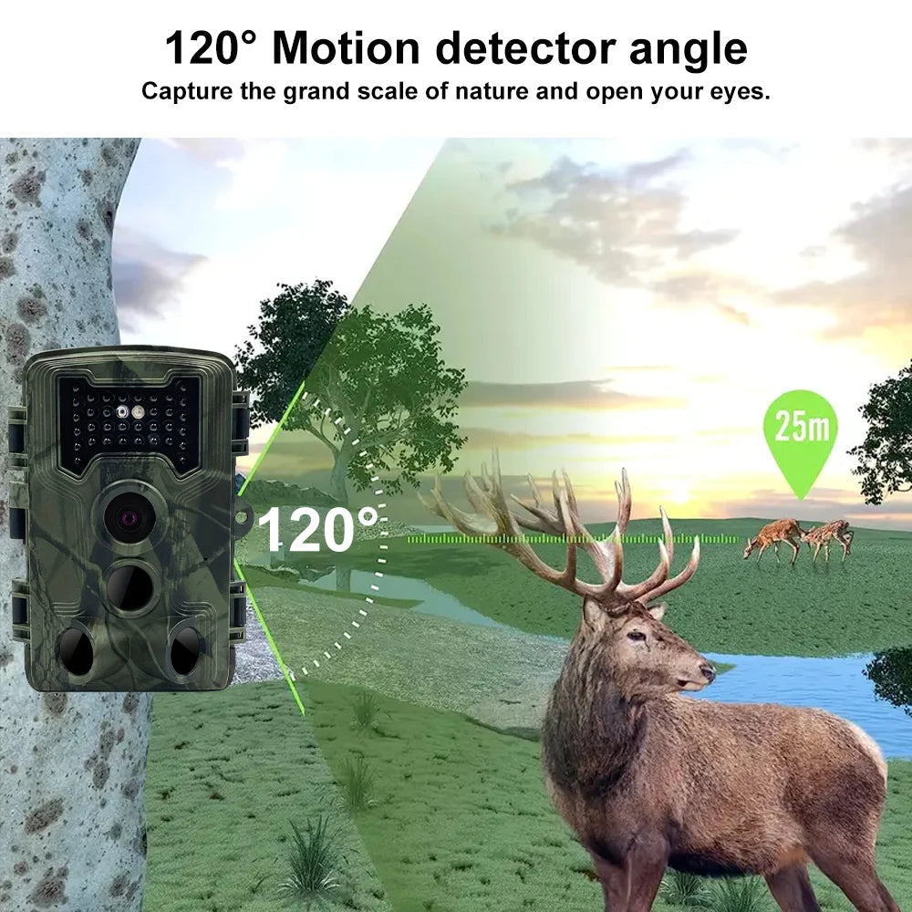 Mini Hunting Trail Camera 36MP 1080P Night Vision Wildlife Camera Motion Activated Tracking Photo Trap Cam Wild Surveillance 