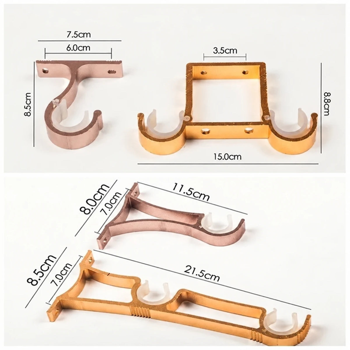 Aluminium Curtain Rod Support Bracket