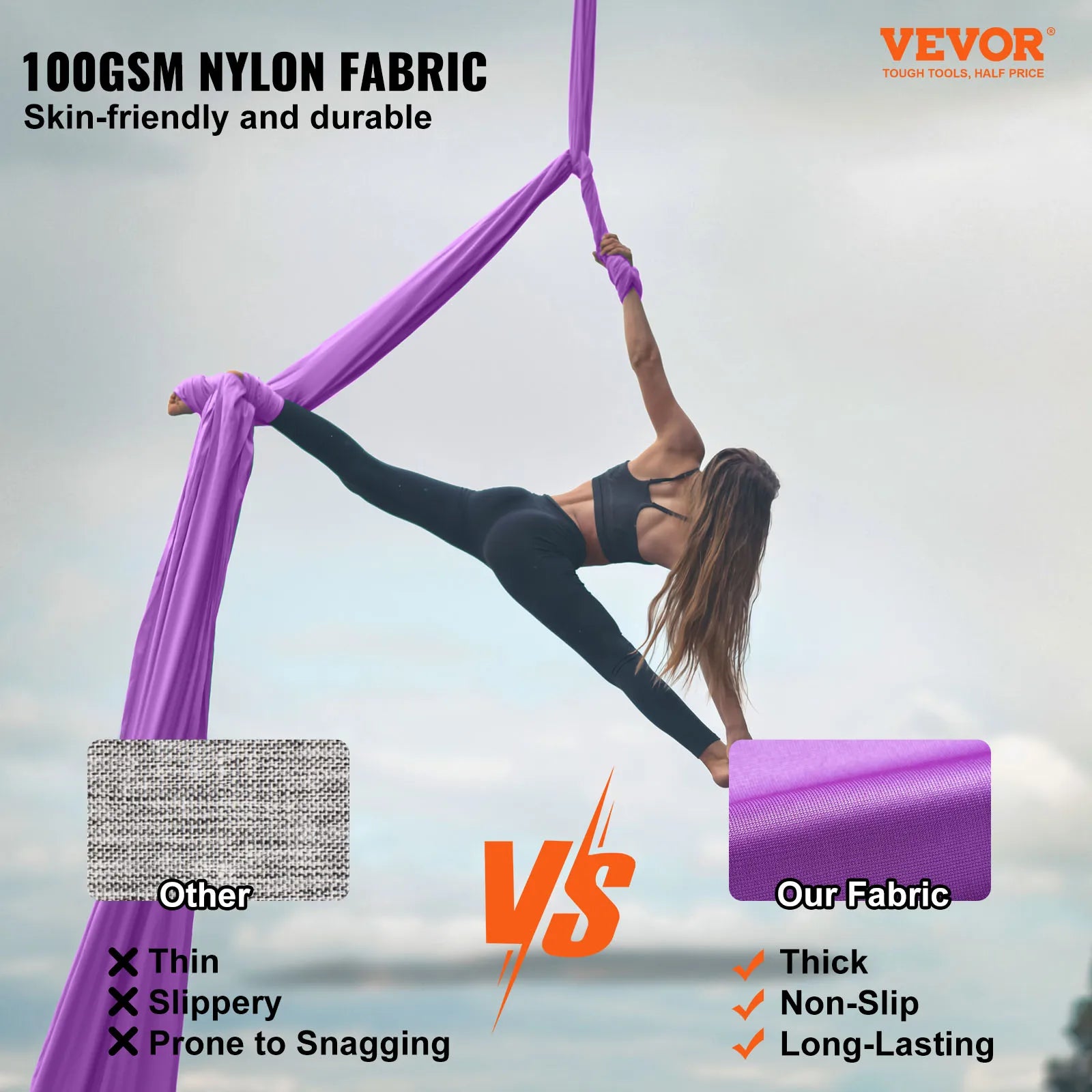 Kit Amaca da Yoga Aereo – Set in Nylon Seta da 8,7 a 11 Yard