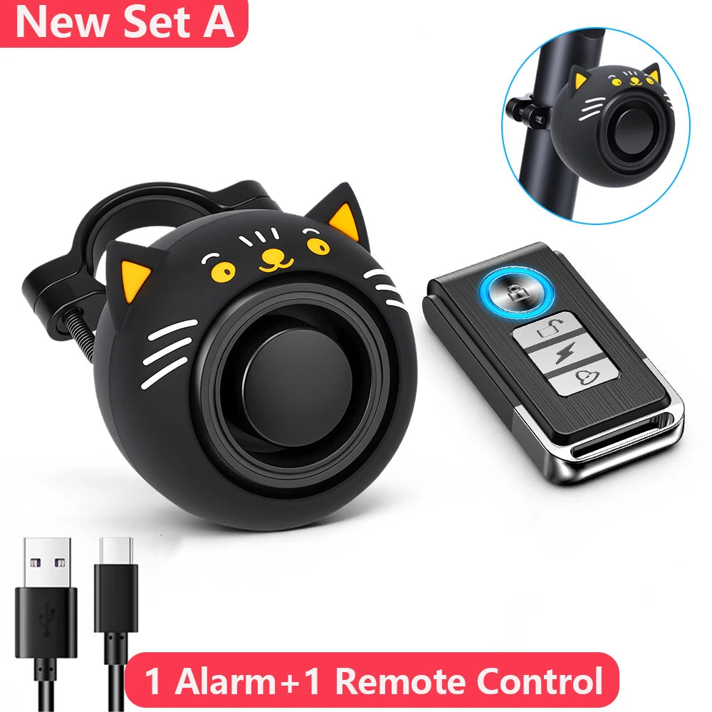 Camluxy Wireless USB Charging Waterproof Bike Alarm Remote Control Vibration Detector Alarm Motorcycle Burglar Alarm 