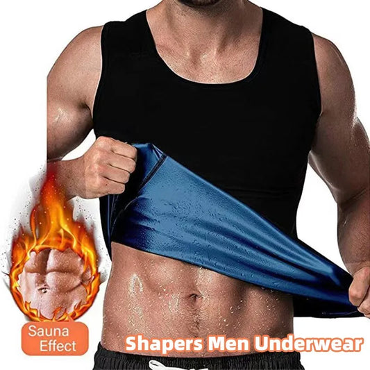 Männer Shapers Weste Unterwäsche Fitness Sportbekleidung L bis XXXL Schwarz Taille Training Schlank Gewichtsverlust Shirt Fat Burner Übung