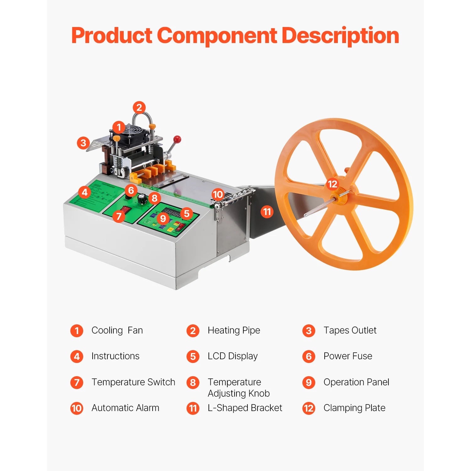SucceBuy Automatic Webbing Cutting Machine Hot Cold Ribbon Cutting Machine with Adjustable Temperature LCD Display for Shoelaces