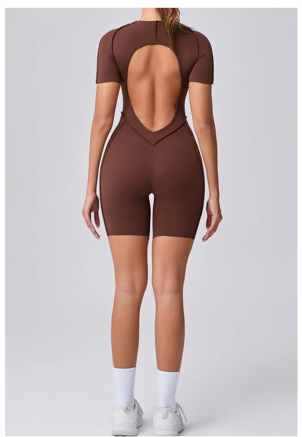 Short Jumpsuit Gym Clothes For Women Sportswear Fitness Overalls Backless Scrunch Booty Yoga Suit Sports Set Outfit 