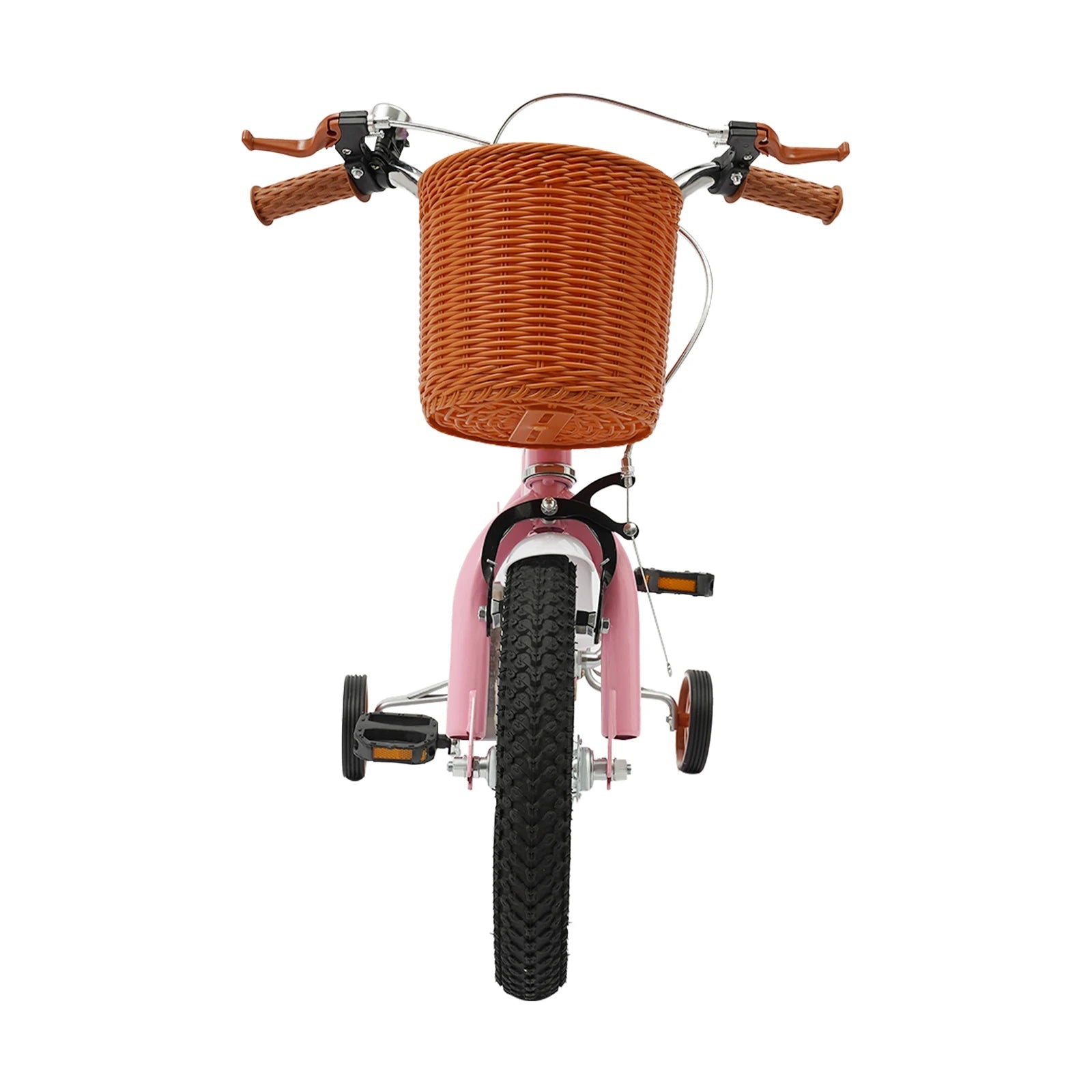 12 Inch Kids Bike w/Training Wheels+Basket, Dual Brakes Adjustable Children's Bicycle Load 40kg for Ages 2-4 (Green/Yellow/Pink) 