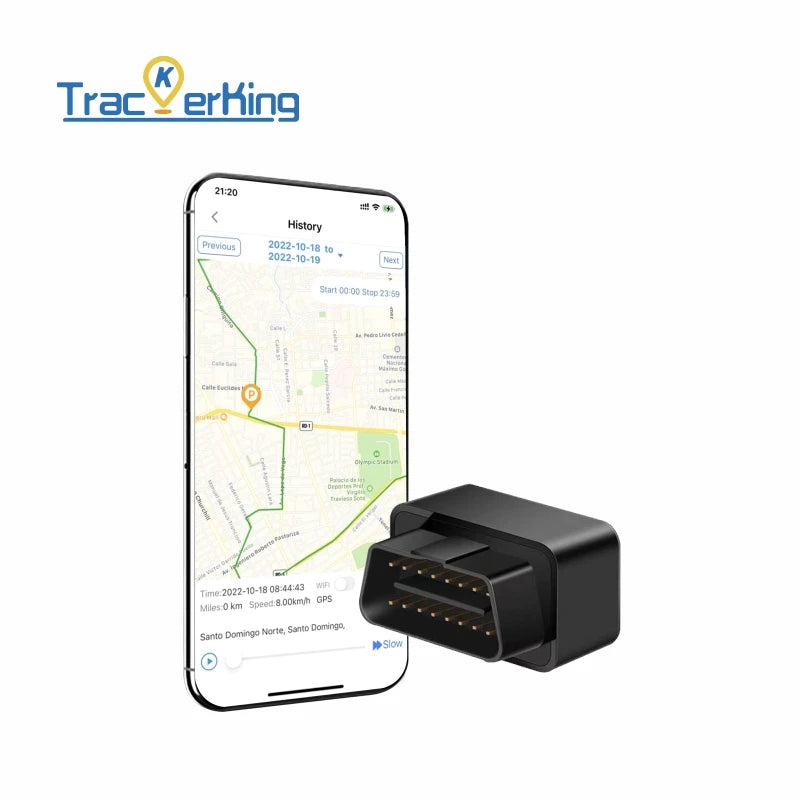 ODBII GPS Tracker TrackerKing DK22 2G For Car real-time Easy installation Plug & Play with Geo-fence