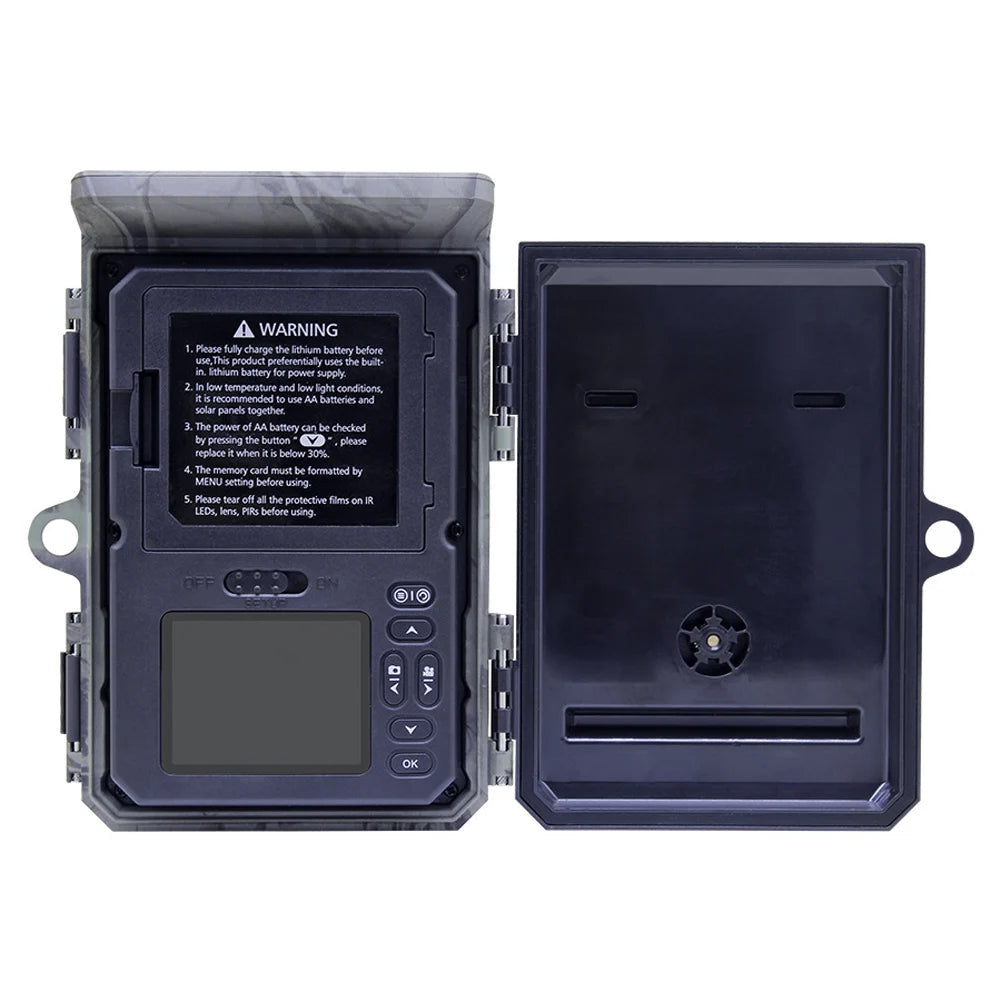 Solar Wildlife 50MP 4K Video Trail Camera Night Vision 0.3s Motion Activated Waterproof Garden Camera Outdoor Hunting Monitoring 