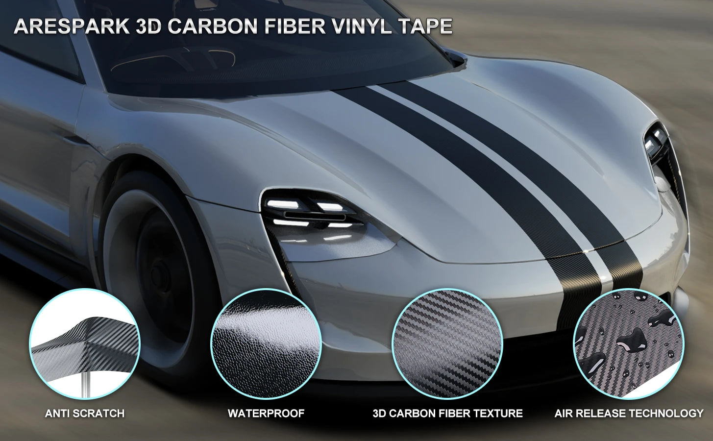 Nano kulfiber bil 3D beskyttelsestape