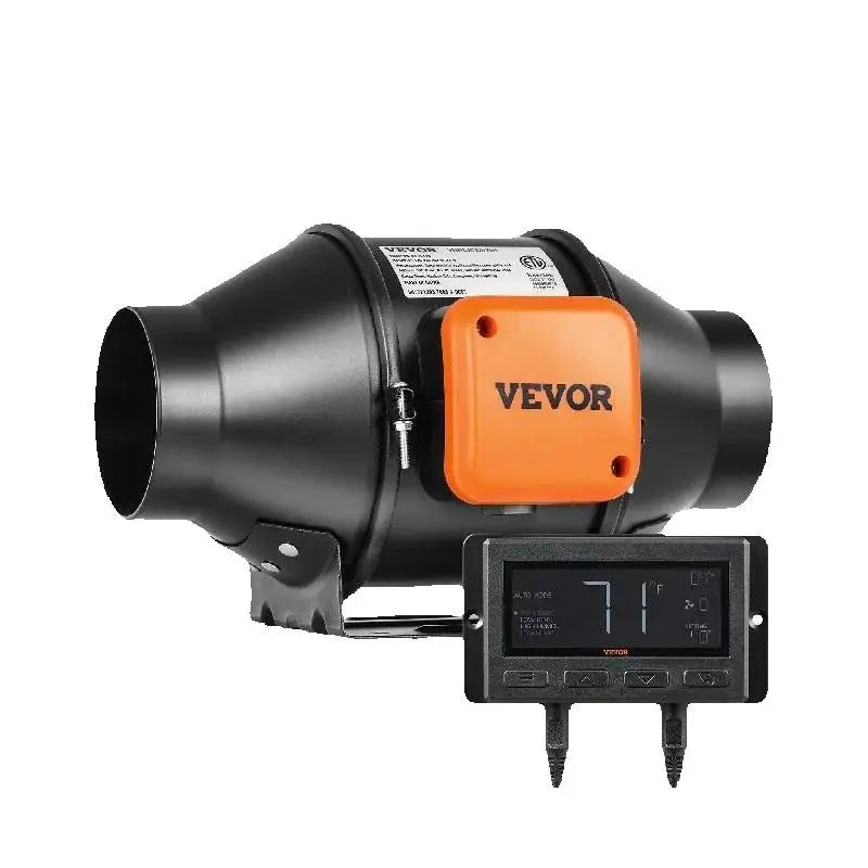Inline ventilátor s regulátorem teploty a vlhkosti, tichý EC motor