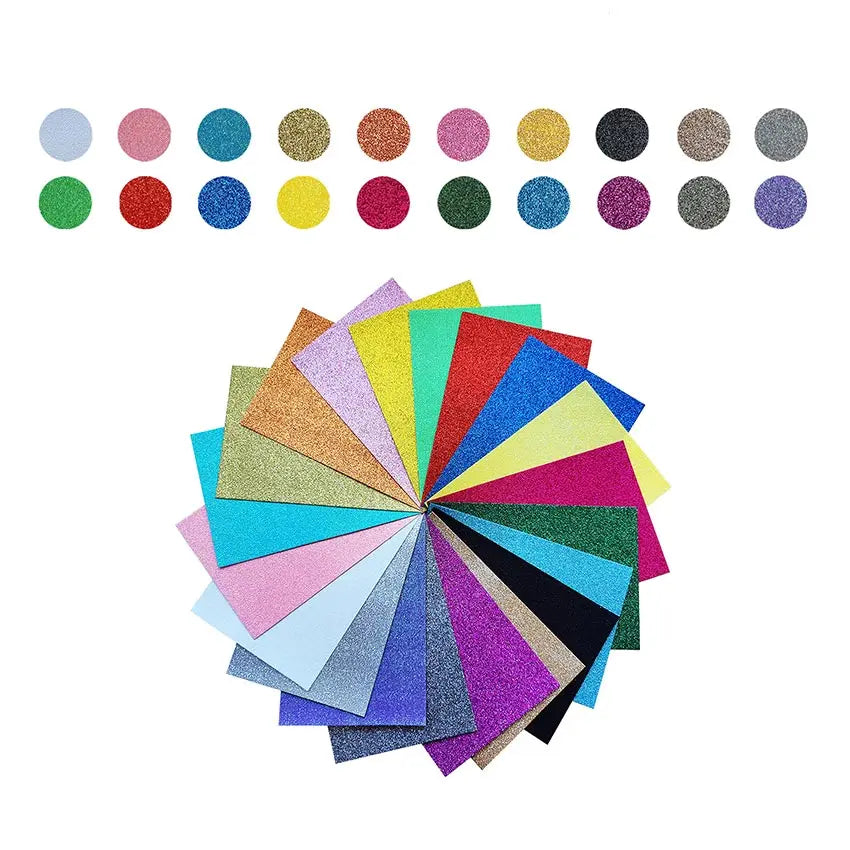 Glitter Felt Craft Sheets, 2 Pieces, 20 × 30 cm