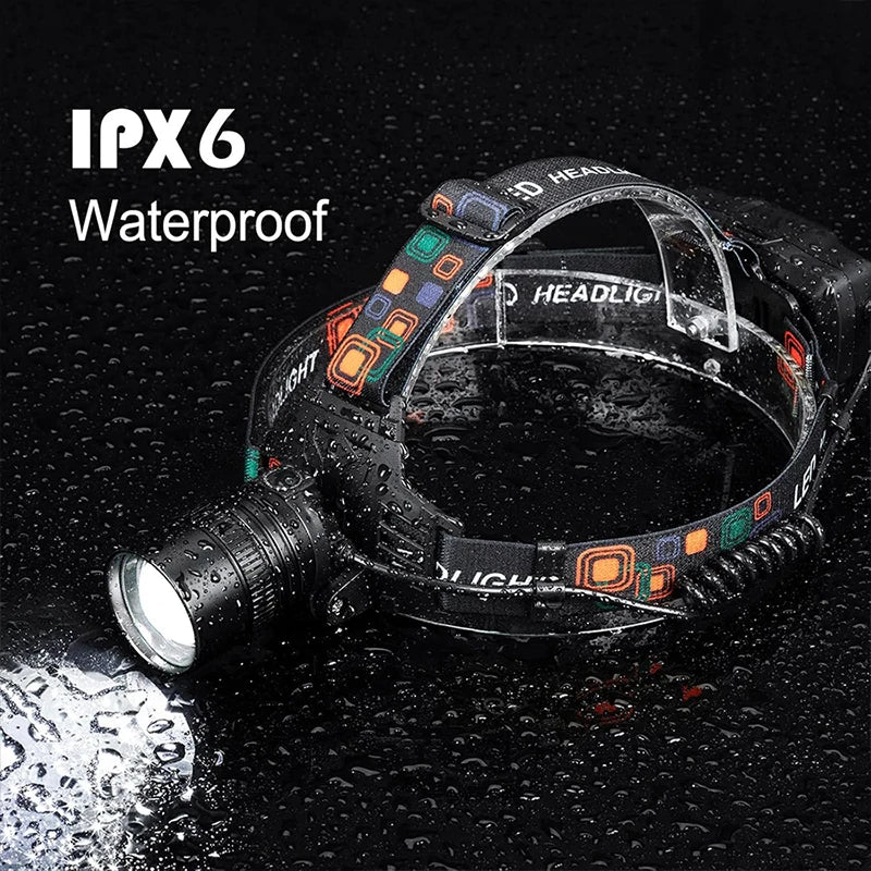 H02 Rechargeable Zoomable LED Headlamp