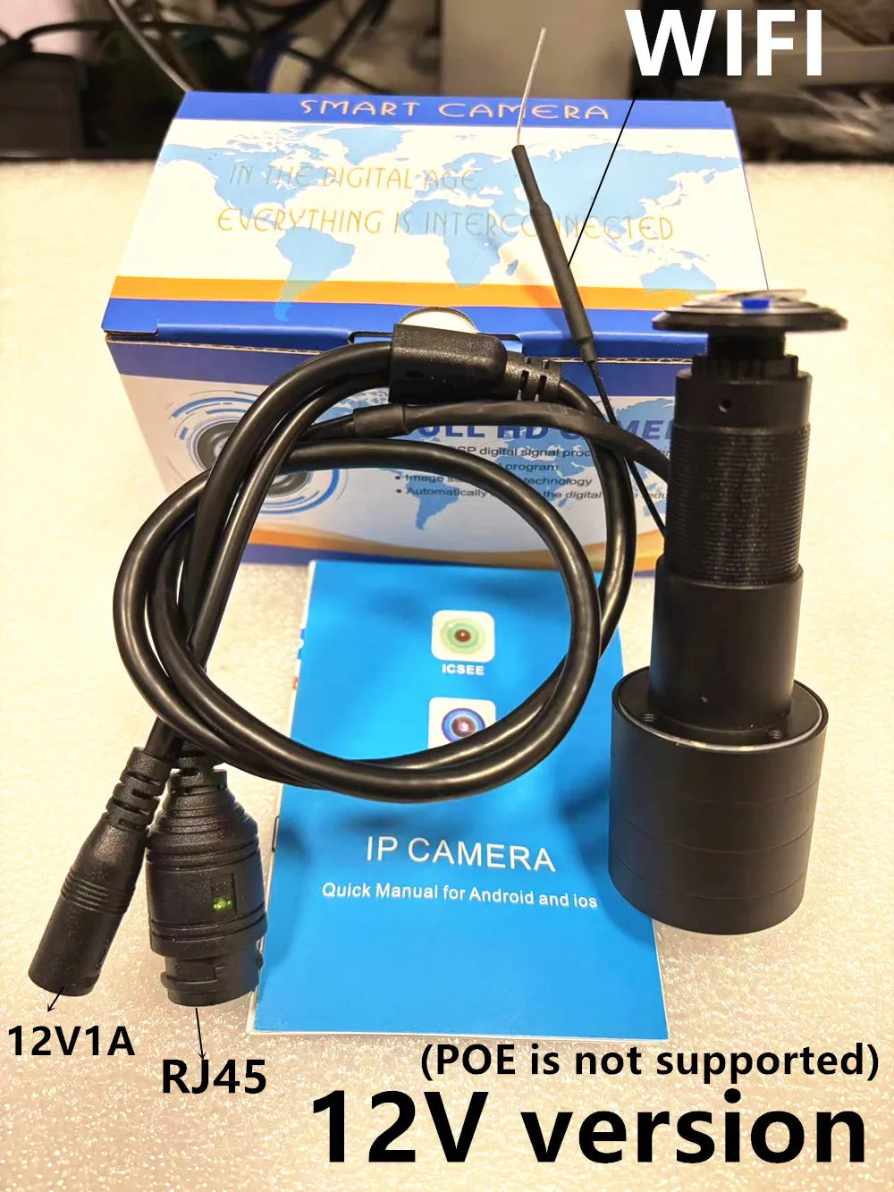 1080P PoE Indoor Peephole Door Camera