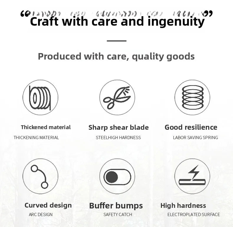 190mm Straight Head Pruning Shears Non-slip HandleStainless Steel Outils Manuels Household Bonsai Garden Scissors Pruing Shear 