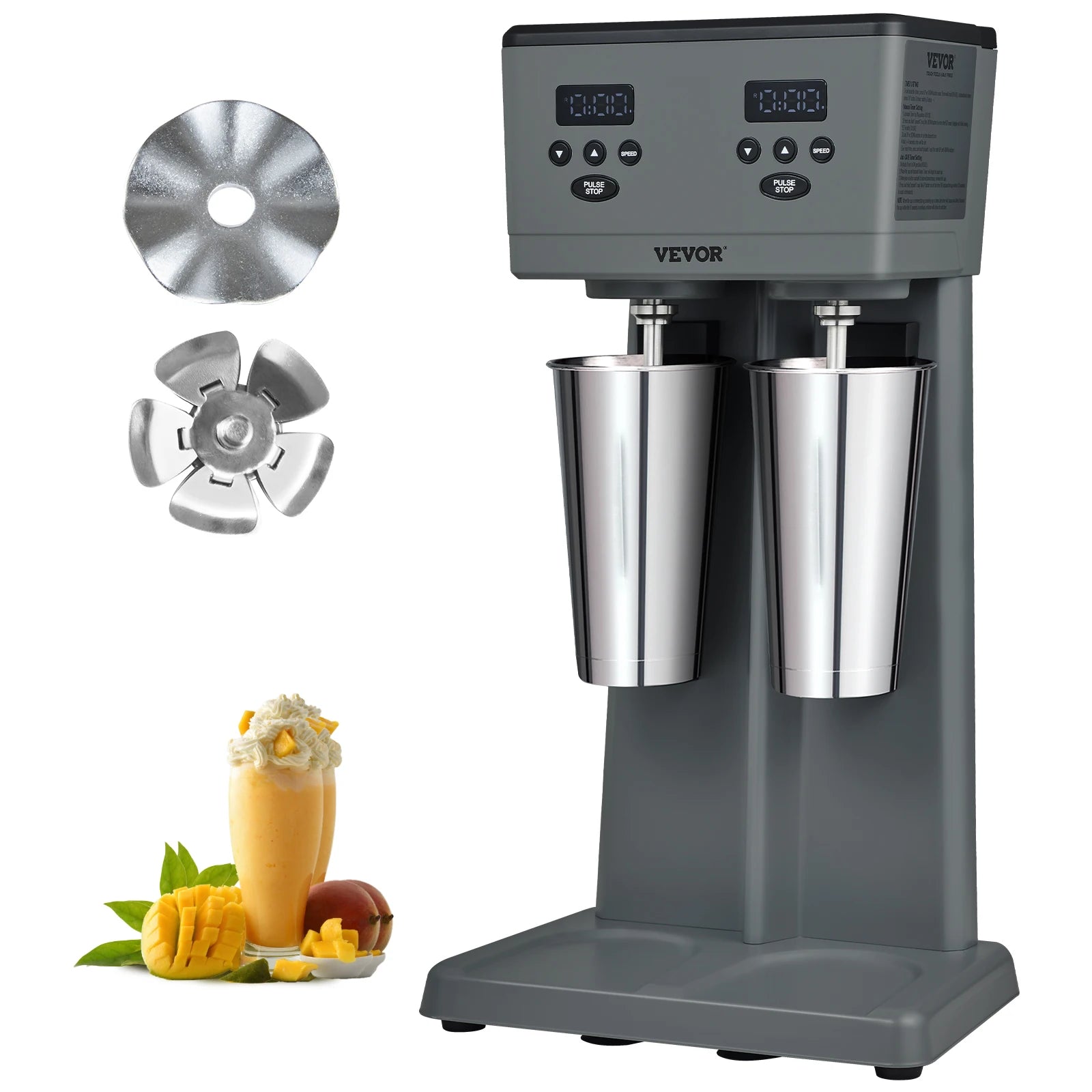 Double Head Milkshake Maker 375W x2 Commercial Drink Mixer