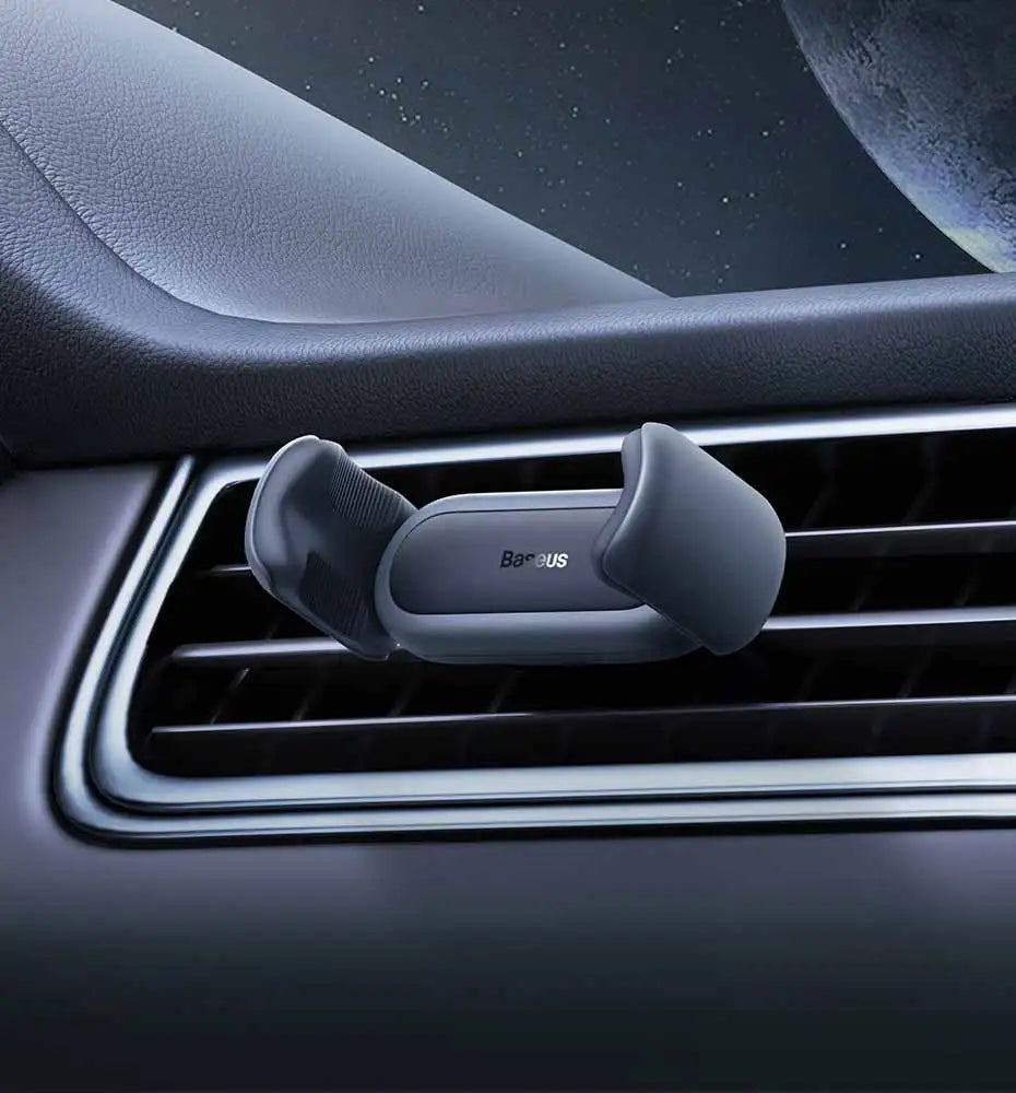 Soporte para teléfono de coche Baseus con clip doble estable para rejilla de ventilación