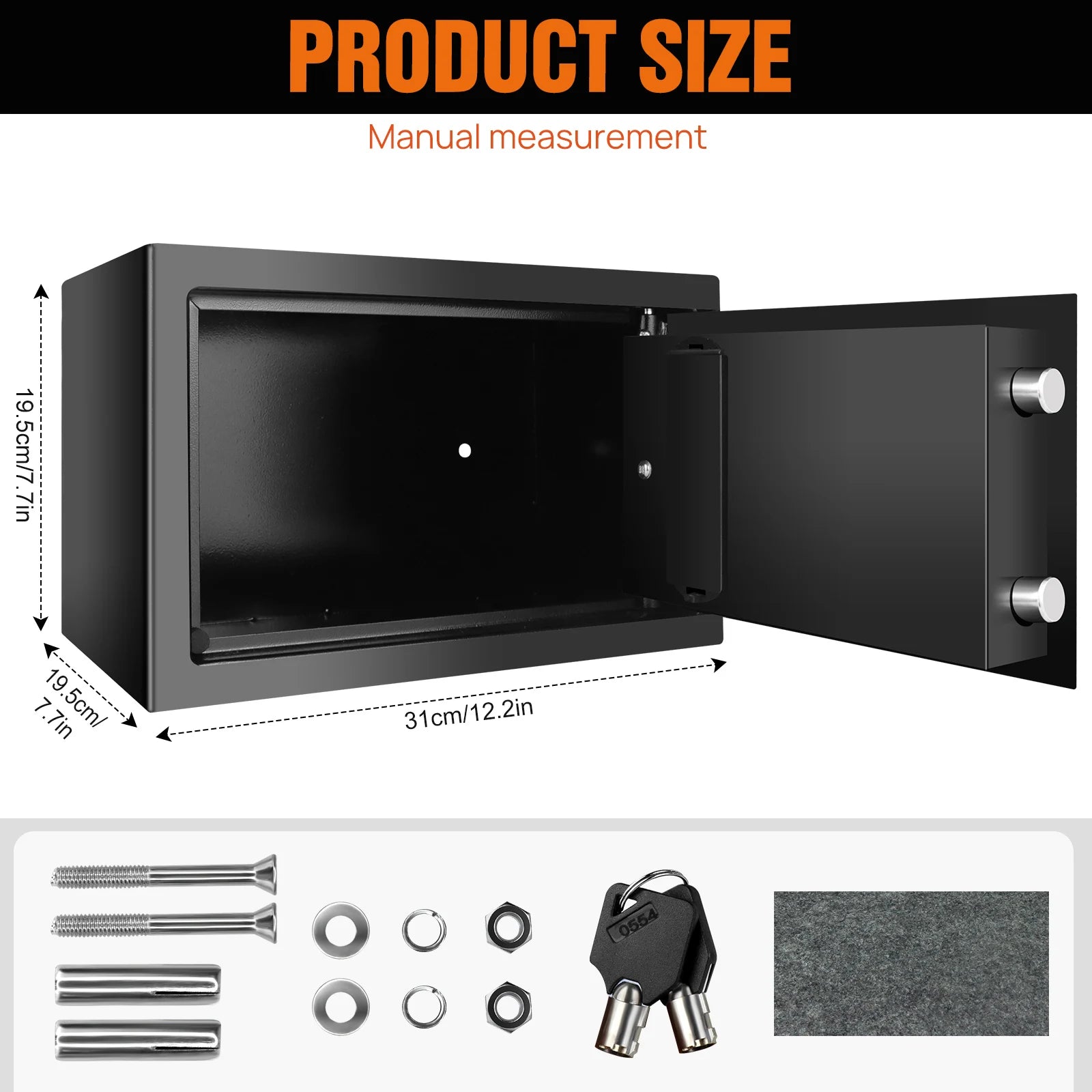 DayPlus Electronic Digital Safe Box for Home, Office & Hotel