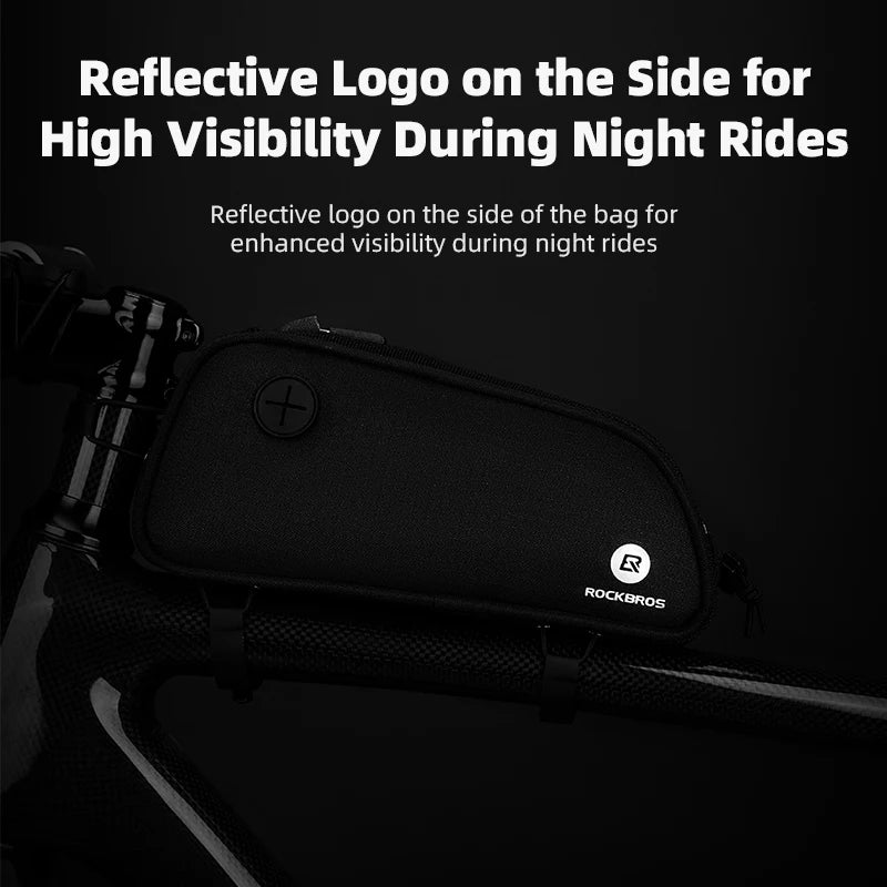 1.3L Bicycle Top Tube Bag with Earphone Port