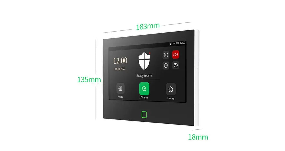 Staniot 7 inch Smart Home Security Alarm System 4G WiFi Touch Screen Built-in 5000mAh Battery Tuya Wireless Security Protection