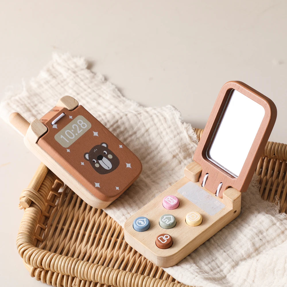 Bear-Shaped Phone Teether Toy for Teething Babies