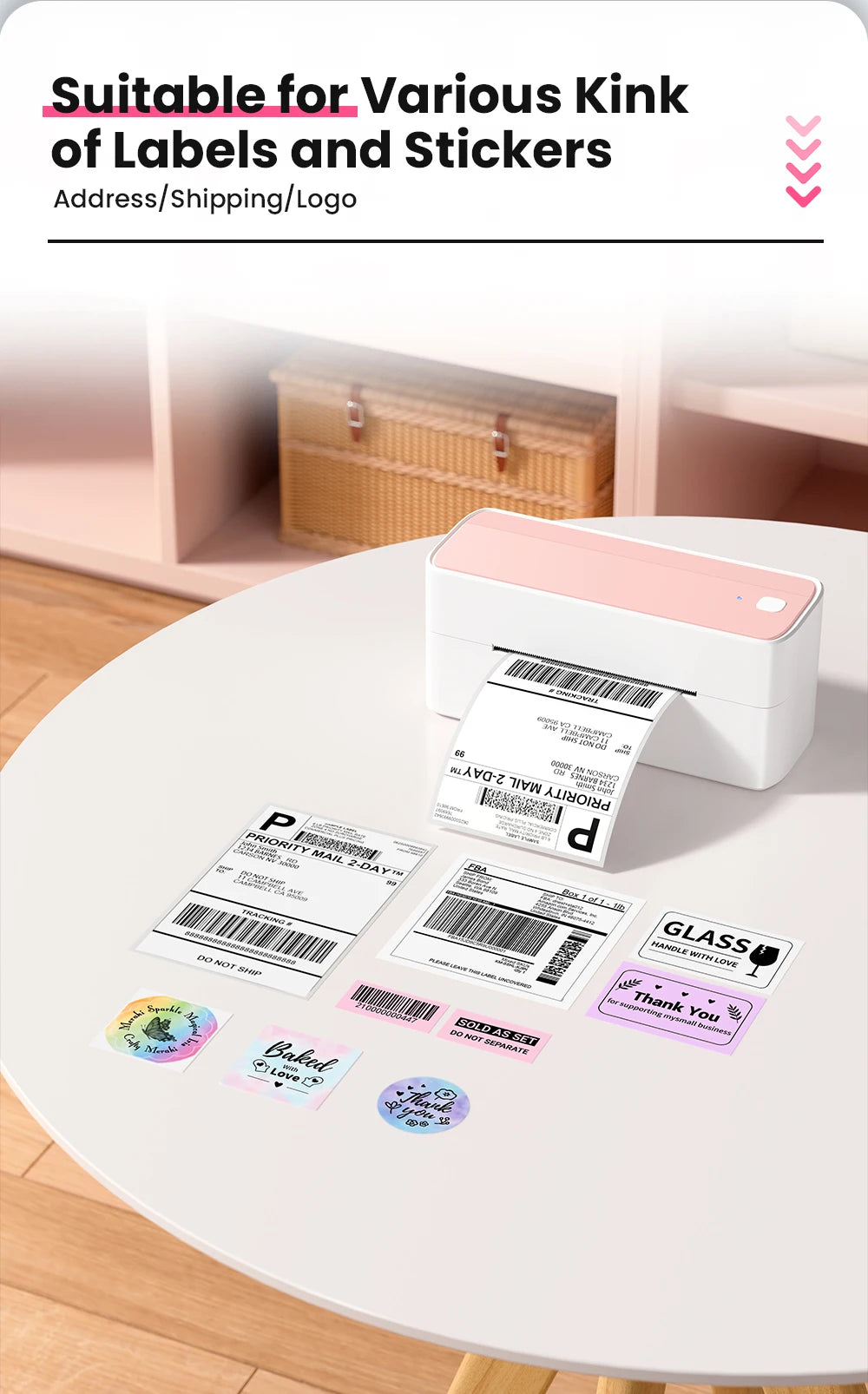 Phomemo 241 Bluetooth Termal Etiket Yazıcısı 4x6 Gönderi Etiketleri için