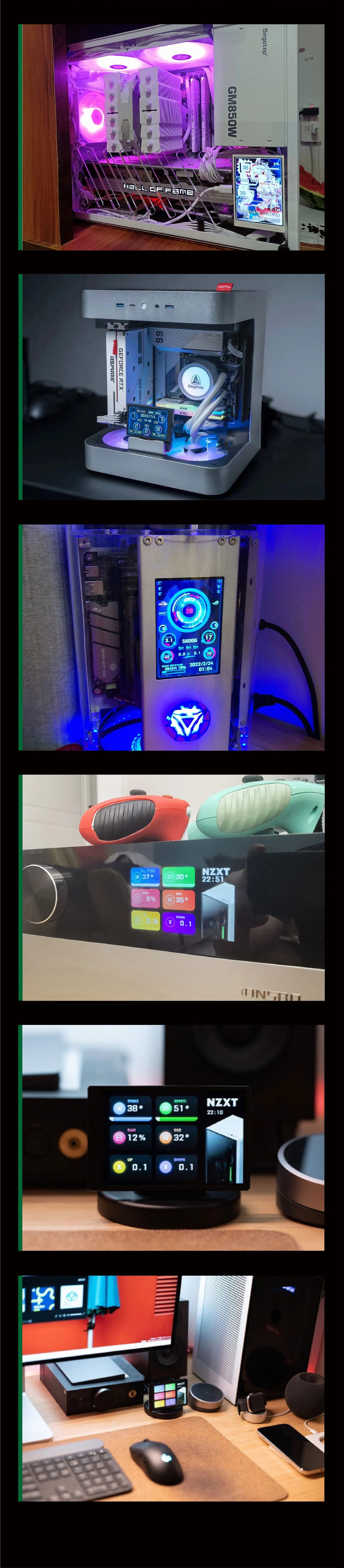 3.5 Inch IPS Type C Secondary Screen for Computer CPU GPU RAM HDD Display 320*480 USB LCD Monitor Freely AIDA64 Windows 10 11 