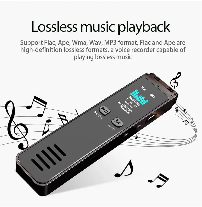 Voice Activated Recorder Bluetooth Digital Professional Sound Recording Device Audio Listening Dictaphone STTWUNAKE 
