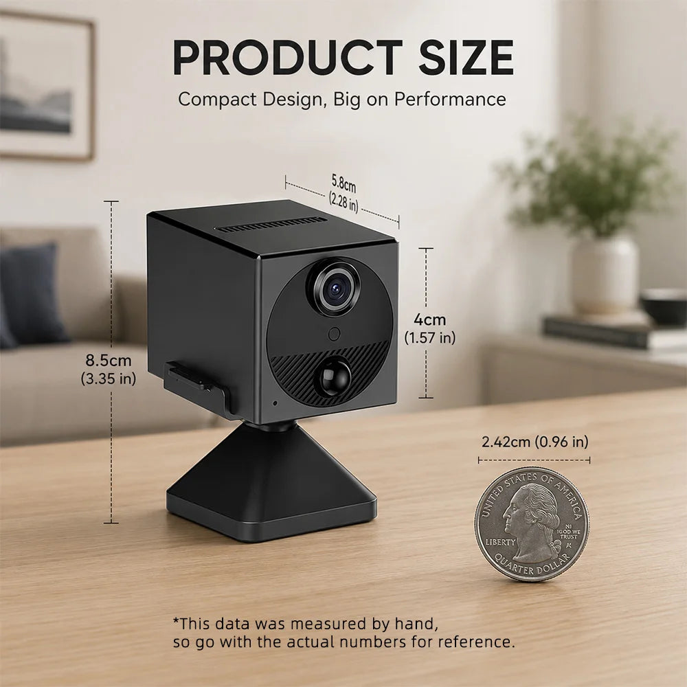 4G LTE Cellular Portable Battery Security 3MP Indoor Surveillance PIR Motion Detection Infrared Camera UboxPro APP Remote View