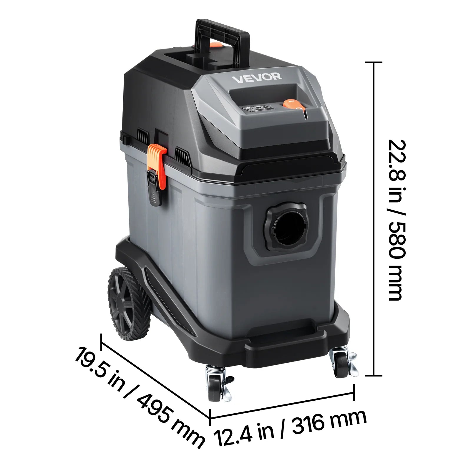 11 Gallon våd/tør butiksstøvsuger 5,5 HK med selvrensende filter