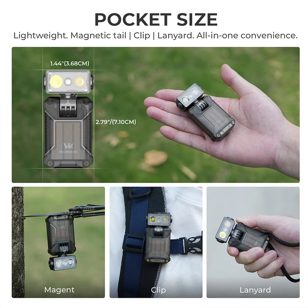 HD04 Rechargeable Rotating Clip Flashlight